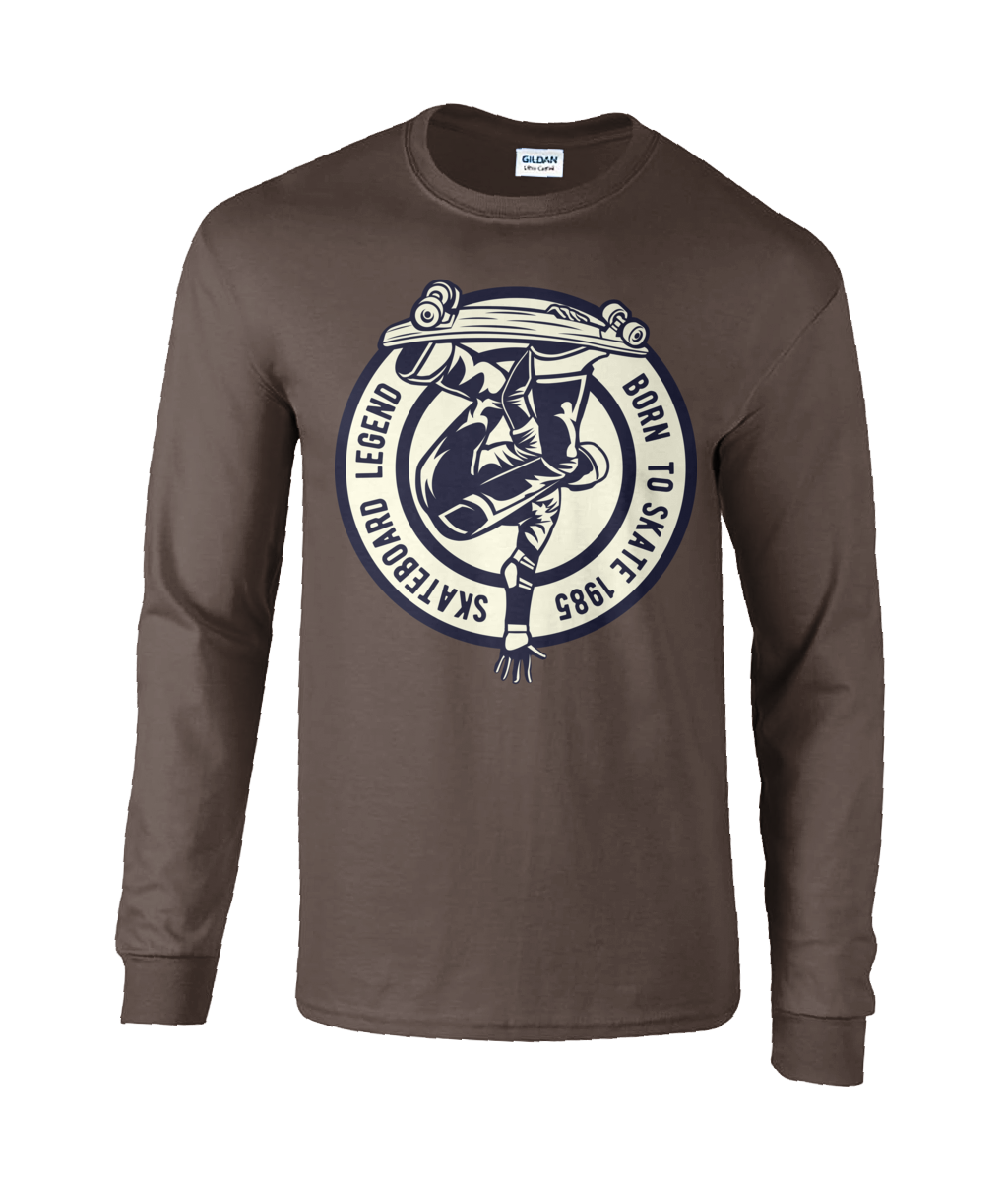 Skateboard Legend - Ultra Cotton® Long Sleeve T-Shirt - Vitesse T-Shirts UK