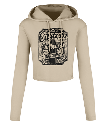 Custom Surfboards - Women's Cropped Hooded T-shirt