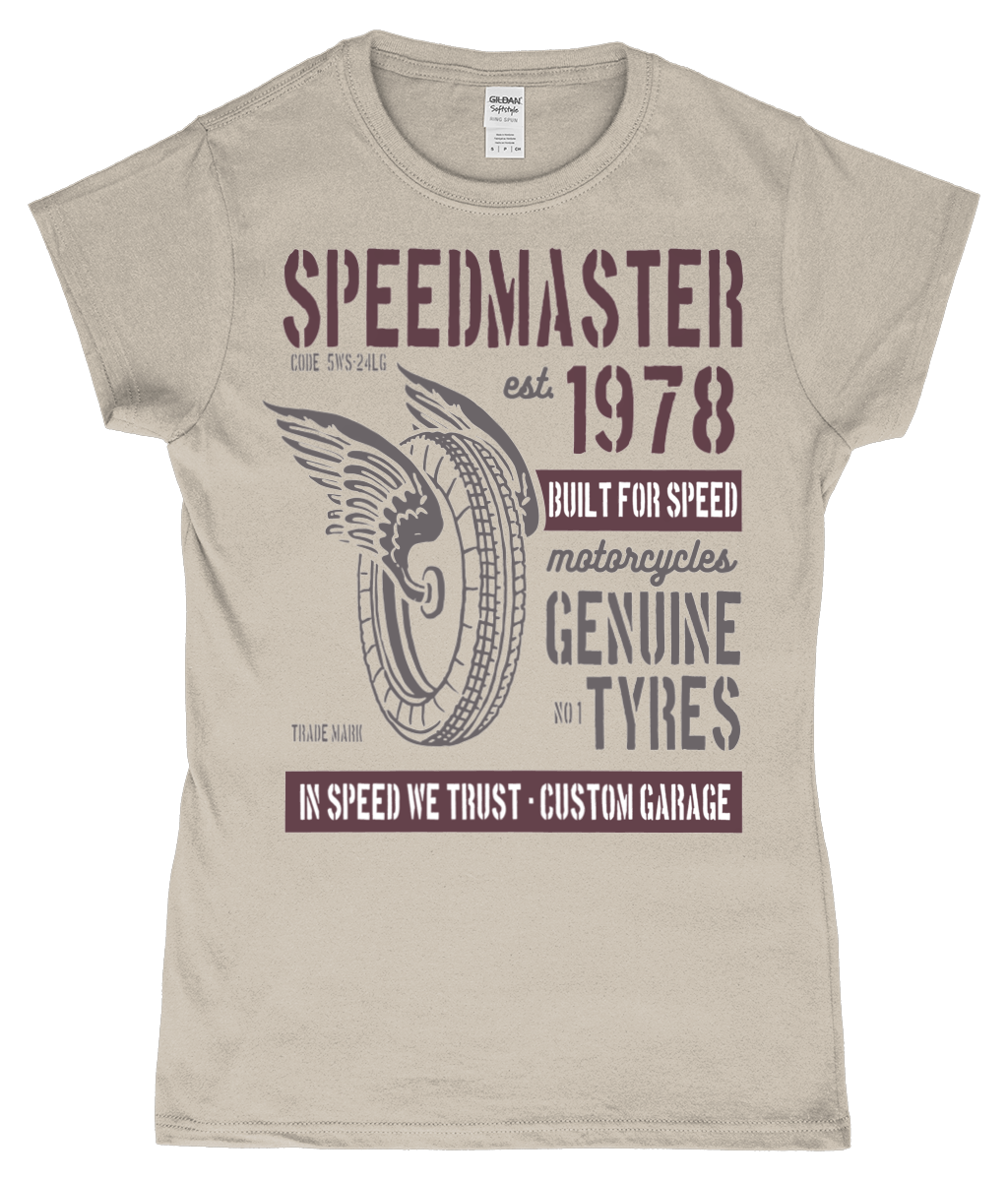 Speed Master - Gildan SoftStyle® Ladies Fitted Ringspun T-Shirt - Vitesse T-Shirts UK