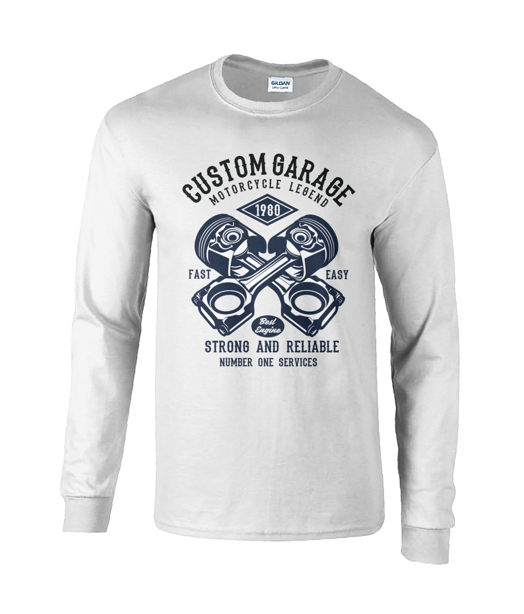 Custom Garage - Langarm-T-Shirt aus Ultra-Baumwolle