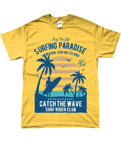 Paradis du surf - T-shirt filé à l'anneau SoftStyle