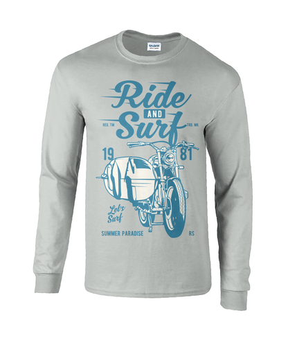 Ride And Surf - Langärmliges T-Shirt aus Ultra-Baumwolle