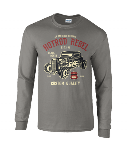 Hotrod Rebel - Ultra Cotton Long Sleeve T-Shirt - Vitesse T-Shirts UK