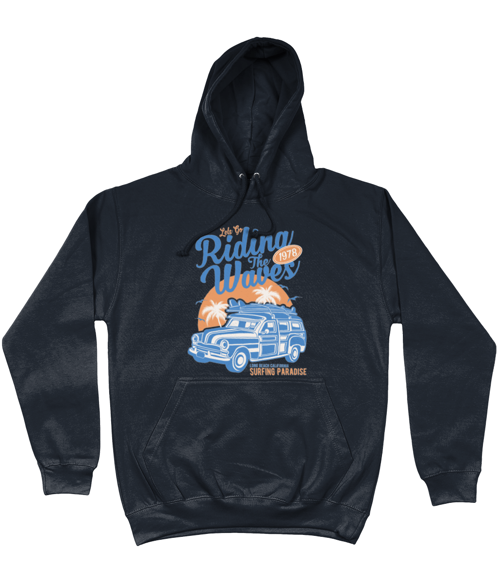 Riding The Waves – AWDis College Hoodie - Vitesse T-Shirts UK