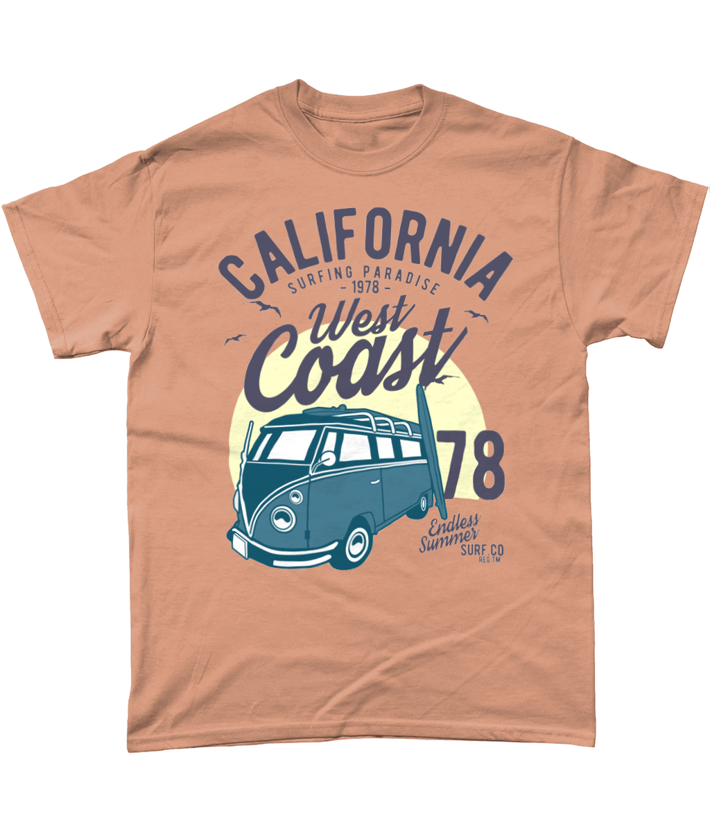 California West Coast v2 – Gildan Heavy Cotton T-Shirt - Vitesse T-Shirts UK