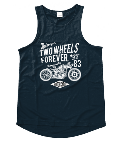 Two Wheels Forever Weiß - Coole Weste für Männer