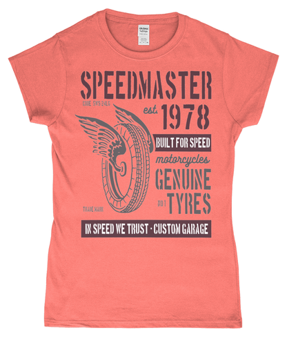 Speed Master - Gildan SoftStyle® Ladies Fitted Ringspun T-Shirt - Vitesse T-Shirts UK