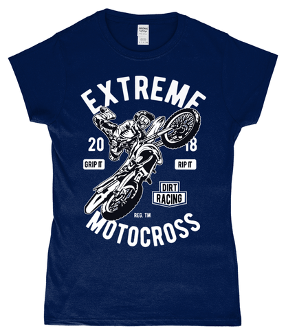 Extreme Motocross – Gildan SoftStyle® Ladies Fitted Ringspun T-Shirt - Vitesse T-Shirts UK