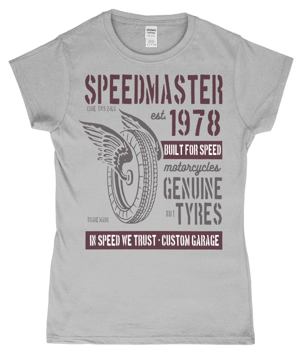 Speed Master - Gildan SoftStyle® Ladies Fitted Ringspun T-Shirt - Vitesse T-Shirts UK