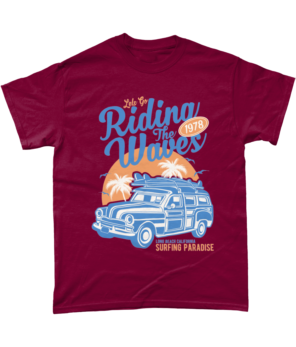 Riding The Waves – Gildan Heavy Cotton T-Shirt - Vitesse T-Shirts UK