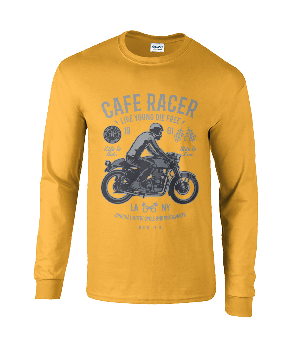 T-shirt à manches longues en coton ultra-doux Cafe Racer v3