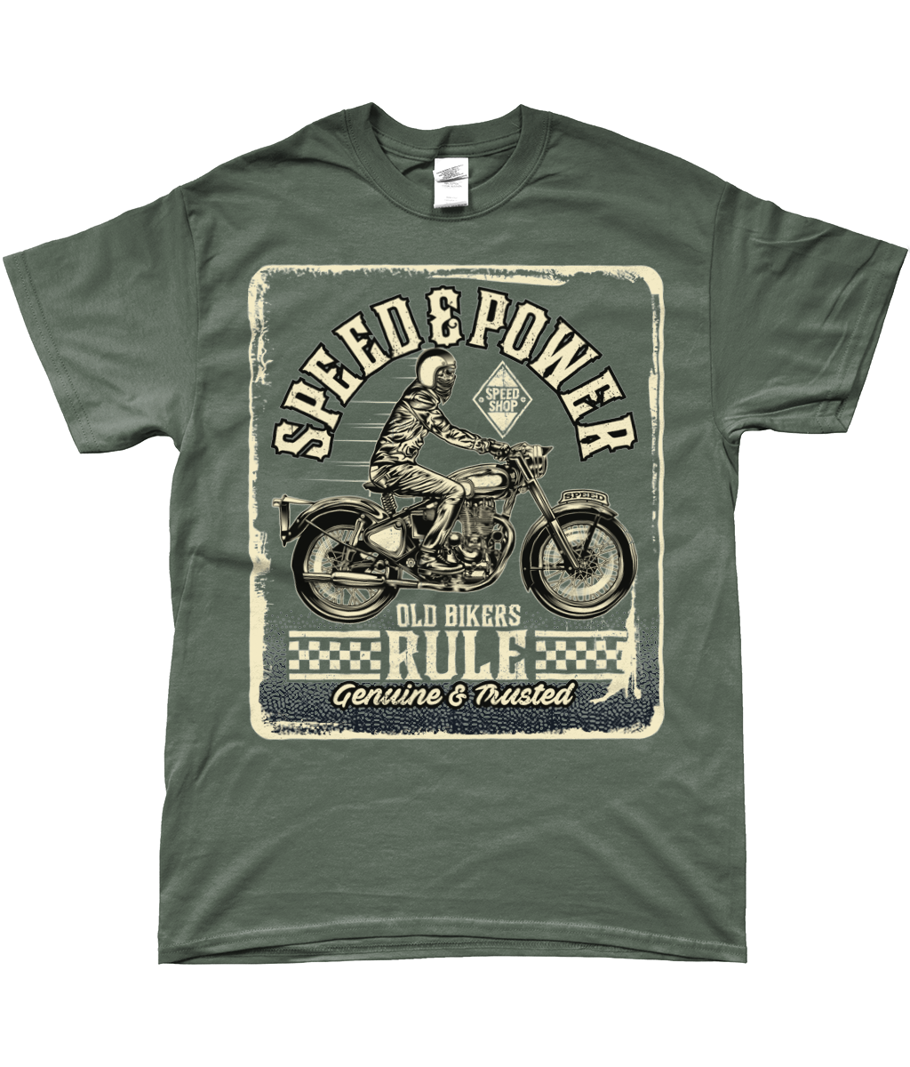 Old Bikers Rule - SoftStyle Ringgesponnenes T-Shirt