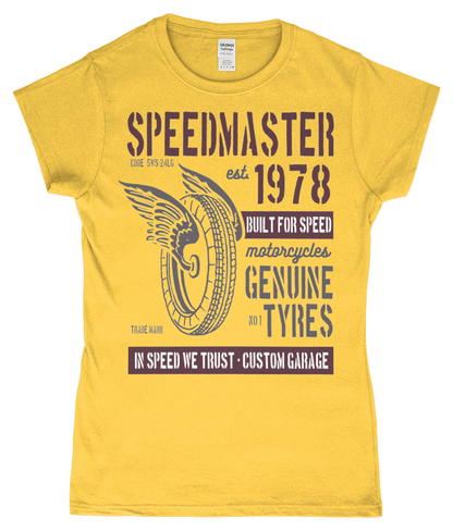 Speed Master - Gildan SoftStyle® Ladies Fitted Ringspun T-Shirt - Vitesse T-Shirts UK