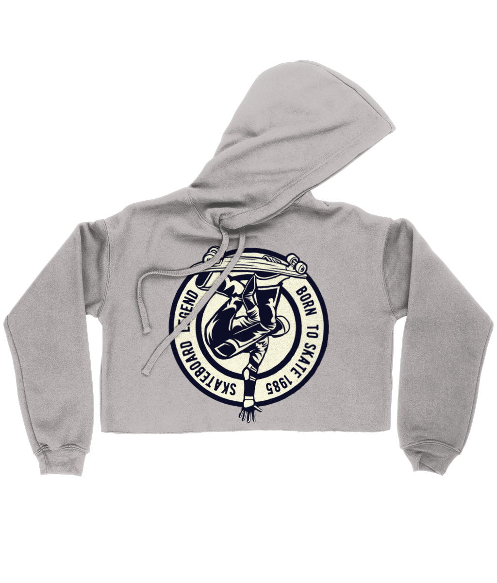 Skateboard Legend - Bella Ladies Cropped Hoodie