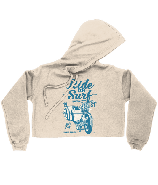 Ride And Surf - Sweat à capuche court Bella pour femme 