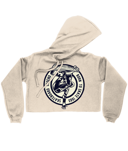 Skateboard Legend - Bella Ladies Cropped Hoodie