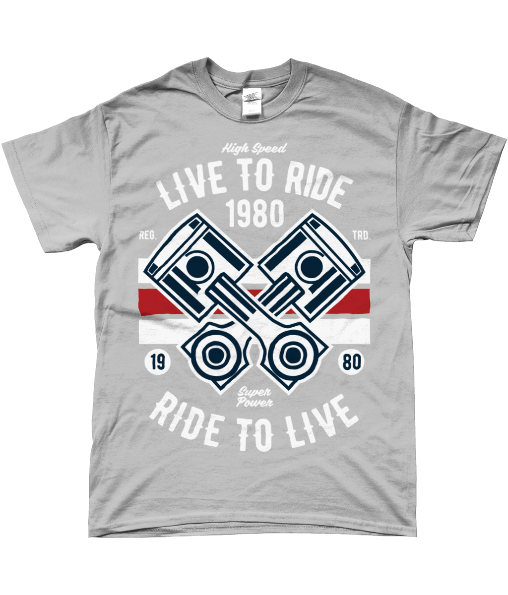 Live To Ride 1980 - T-shirt Gildan SoftStyle® à fils filés