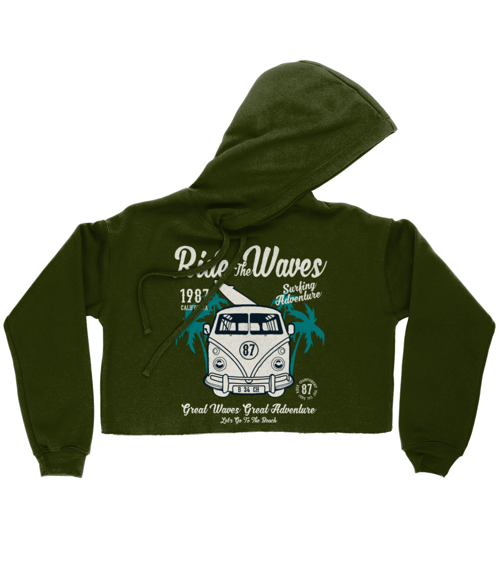 Ride The Waves - Bella Damen Kurzer Hoodie 