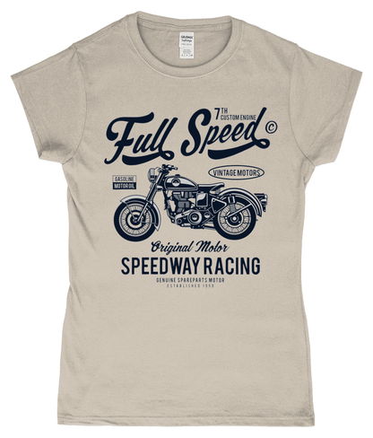 Full Speed – Gildan SoftStyle® Ladies Fitted Ringspun T-Shirt - Vitesse T-Shirts UK