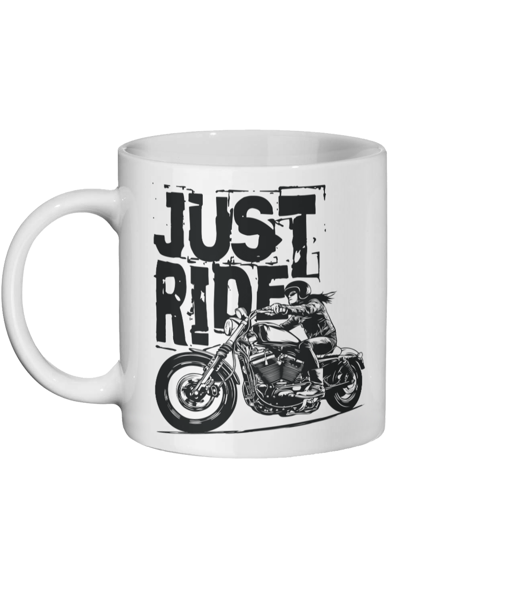 Biker Girl Black - Ceramic Mug 11oz