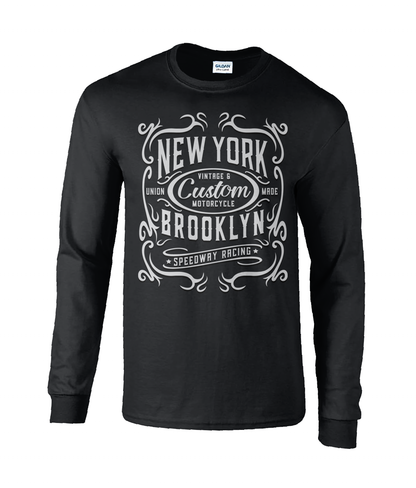 New York Motorcycle - Langärmliges T-Shirt aus Ultra-Baumwolle