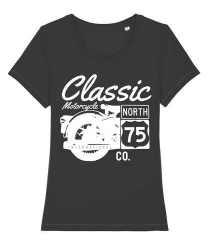 Moto classique 75 blanche - Stella Expresser