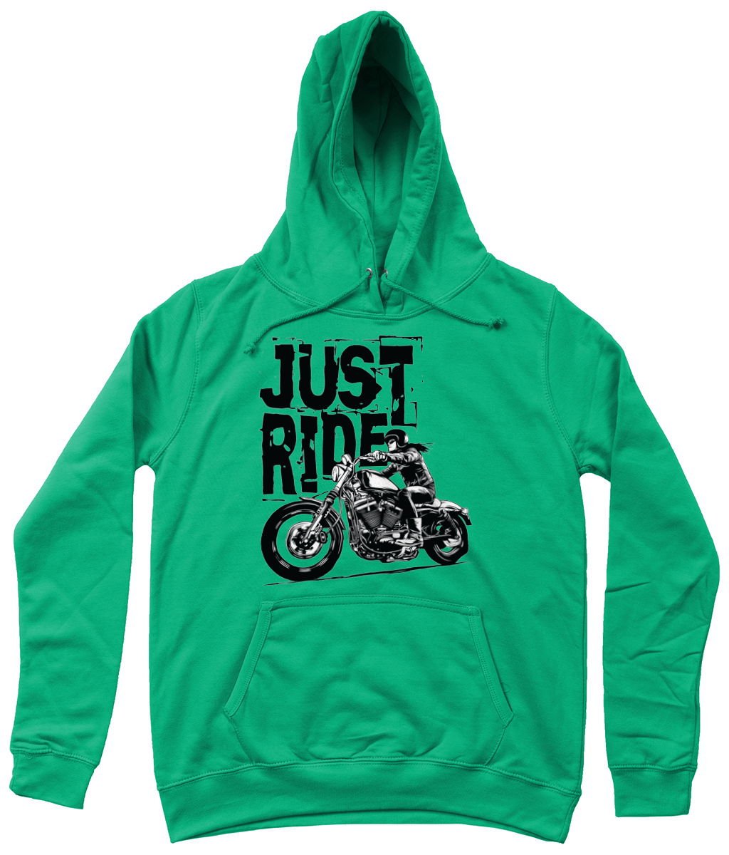 Biker Girl Schwarz - AWDis Girlie College Hoodie