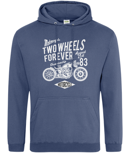 Sweat à capuche AWDis College Two Wheels Forever White