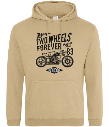 Sweat à capuche AWDis College - Two Wheels Forever Black