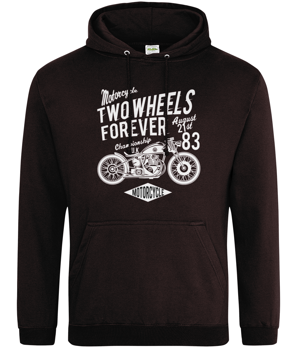 Two Wheels Forever Weiß - AWDis College Kapuzenpullover