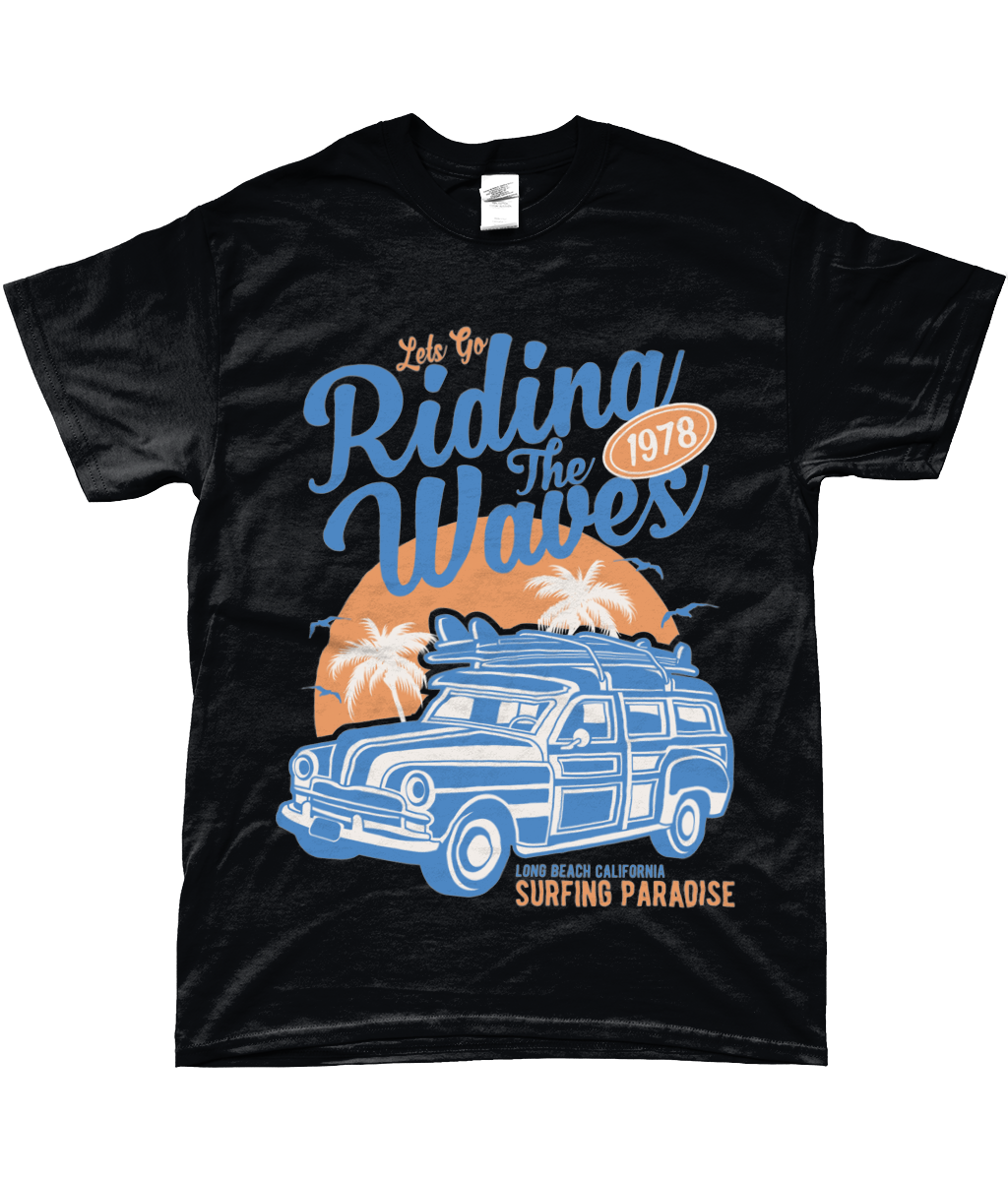 Riding The Waves - SoftStyle Ringspun T-Shirt