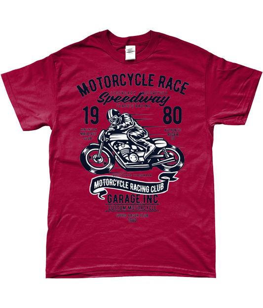 Motorradrennen - SoftStyle Ringspun T-Shirt