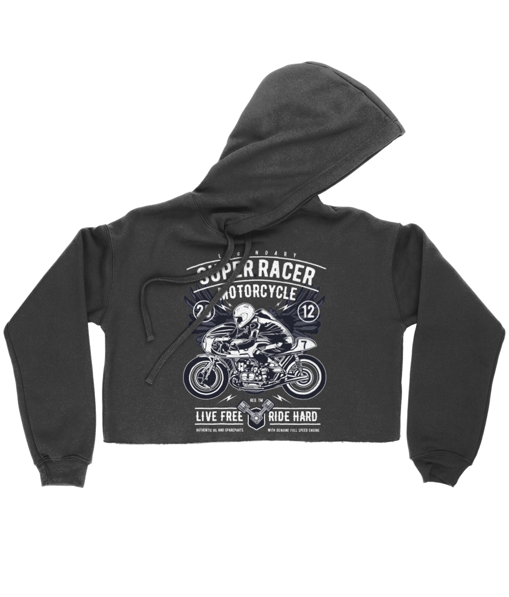 Super Racer - Bella Damen Kurzer Hoodie 