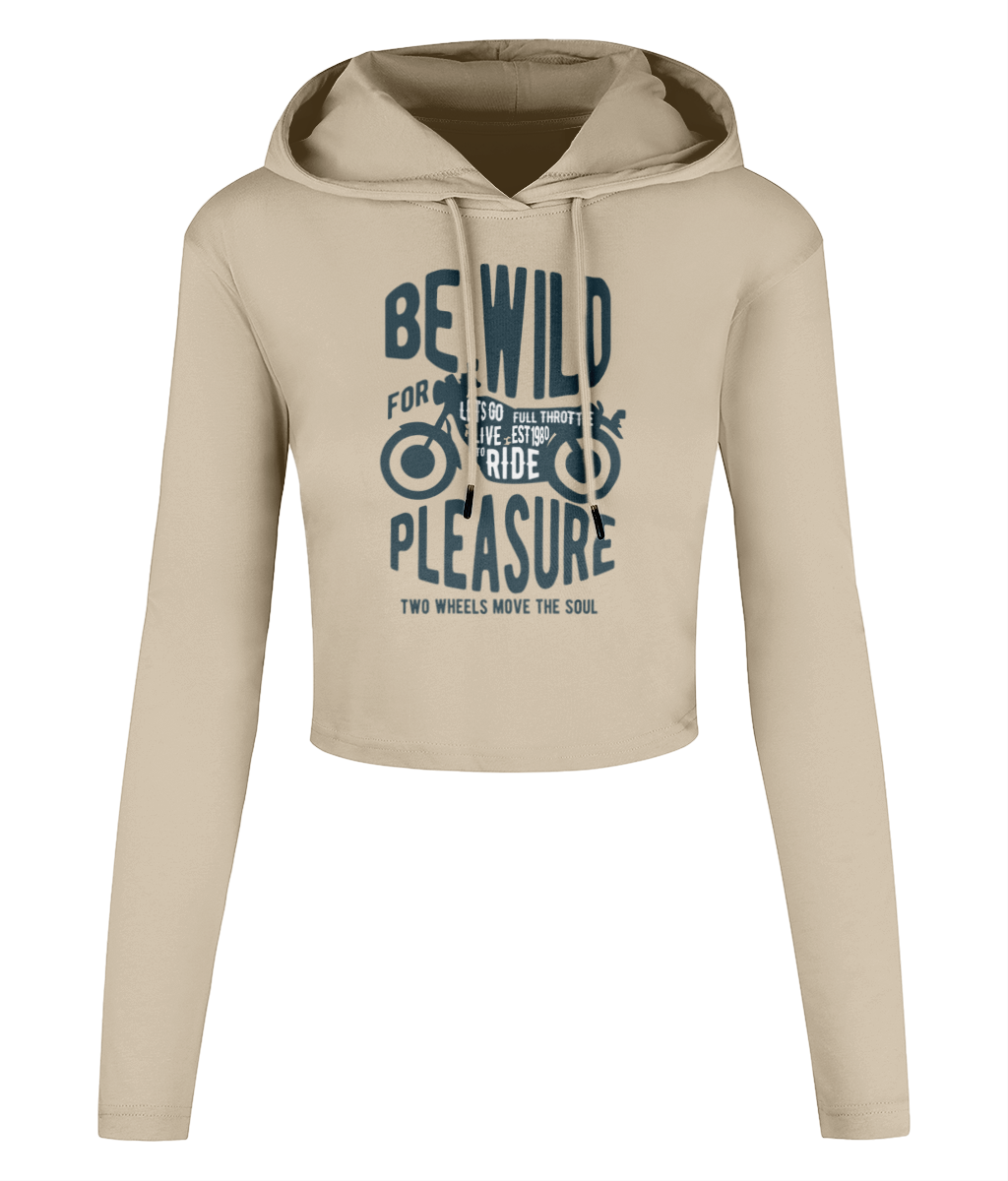 Be Wild - Women's Cropped Hooded T-shirt