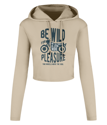 Be Wild - Kurzes T-Shirt mit Kapuze für Damen