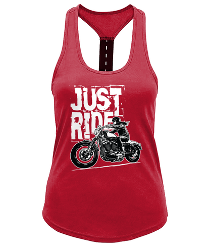 Biker Girl White - TR027 Women's TriDri® Performance Strap Back Vest