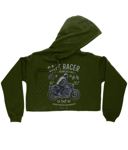 Cafe Racer v3 - Bella Ladies Cropped Hoodie