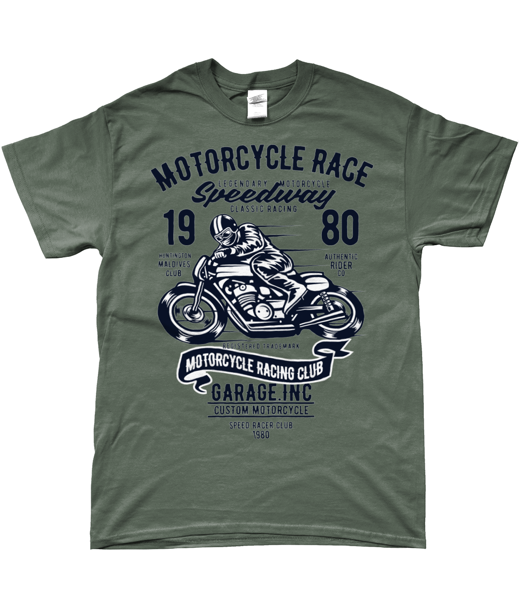 Motorradrennen - SoftStyle Ringspun T-Shirt