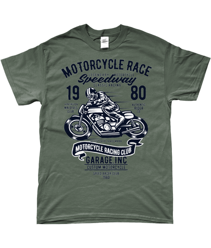 Course de moto - T-shirt à anneaux SoftStyle