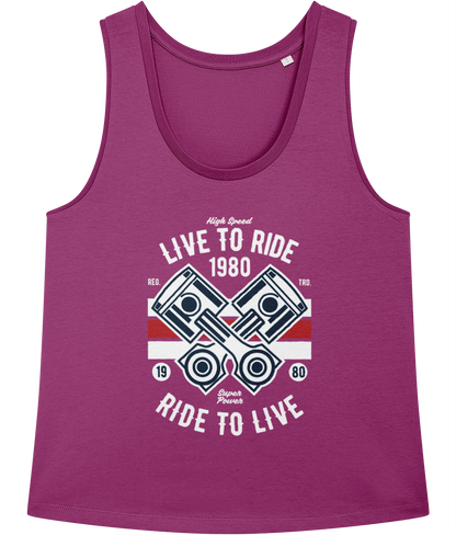 Live To Ride 1980 - Stella Minter Ladies Vest