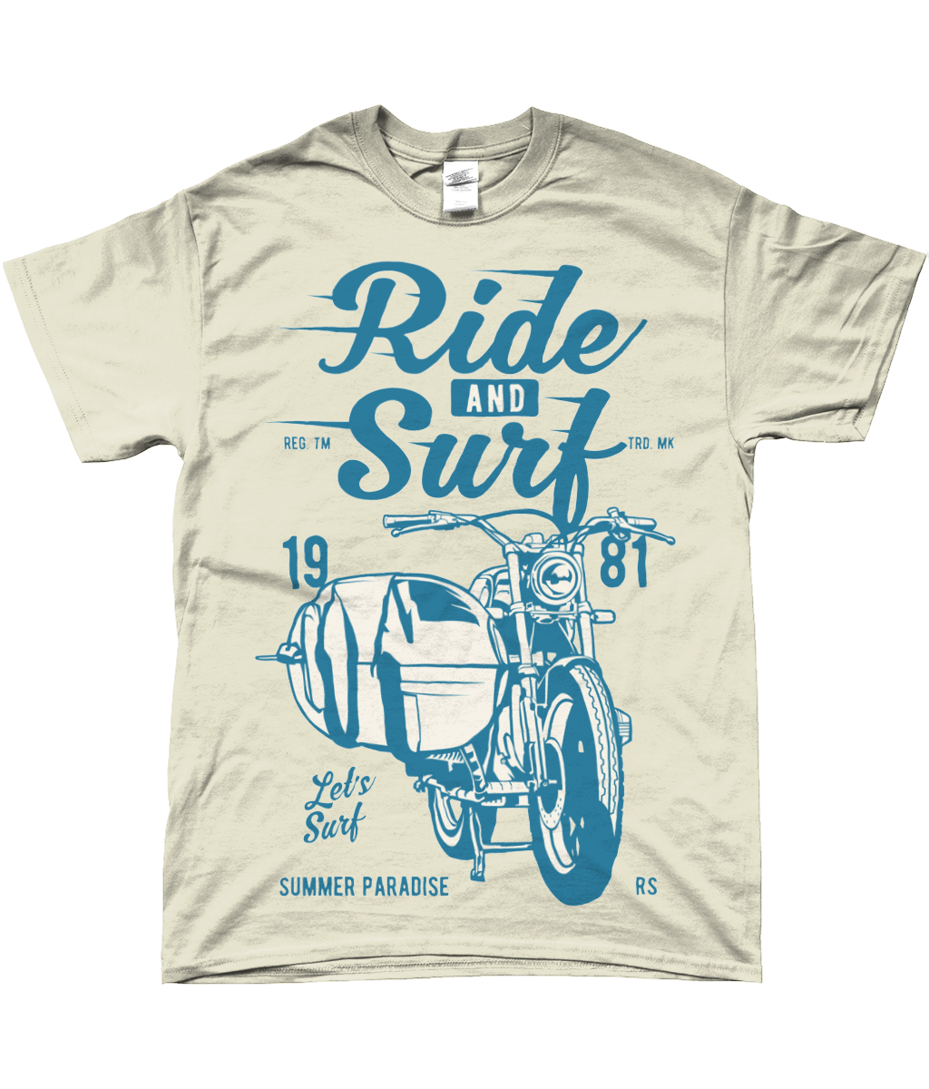 Ride And Surf - T-shirt Gildan SoftStyle® Ringspun