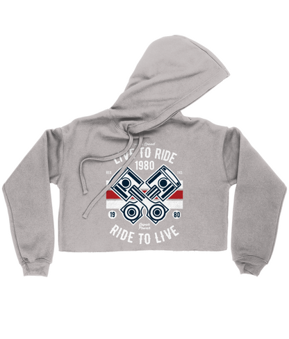 Live To Ride 1980 - Bella Damen Kurzer Hoodie 