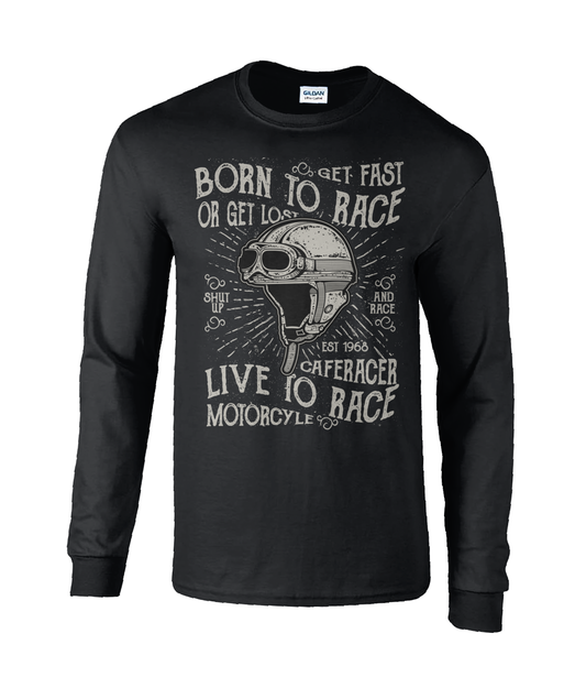 Born To Race - Langärmliges T-Shirt aus Ultra-Baumwolle