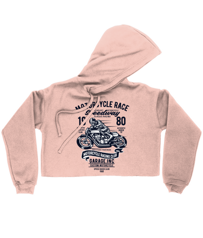 Motorcycle Race - Bella Ladies Cropped Hoodie