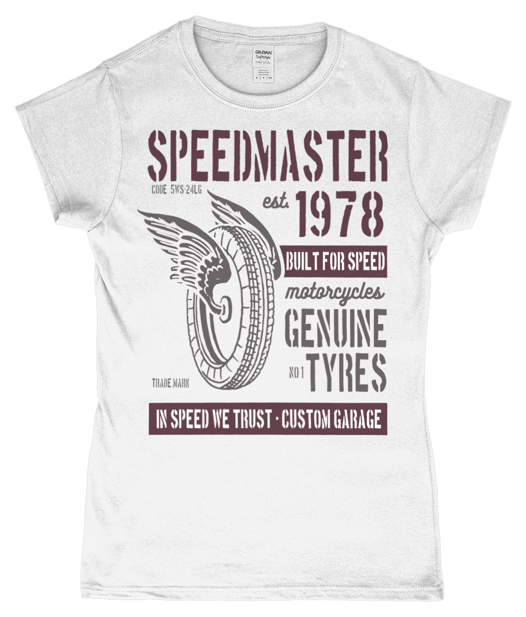 Speed Master - Gildan SoftStyle® Ladies Fitted Ringspun T-Shirt - Vitesse T-Shirts UK