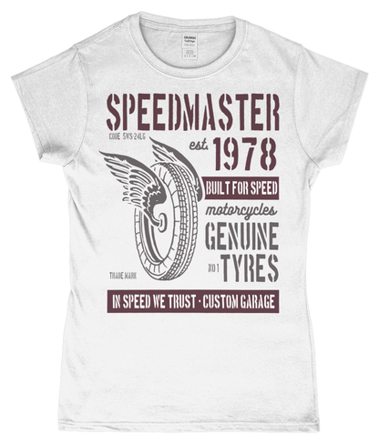 Speed Master - Gildan SoftStyle® Ladies Fitted Ringspun T-Shirt - Vitesse T-Shirts UK