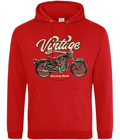 Vintage Motorcycle - AWDis College Hoodie