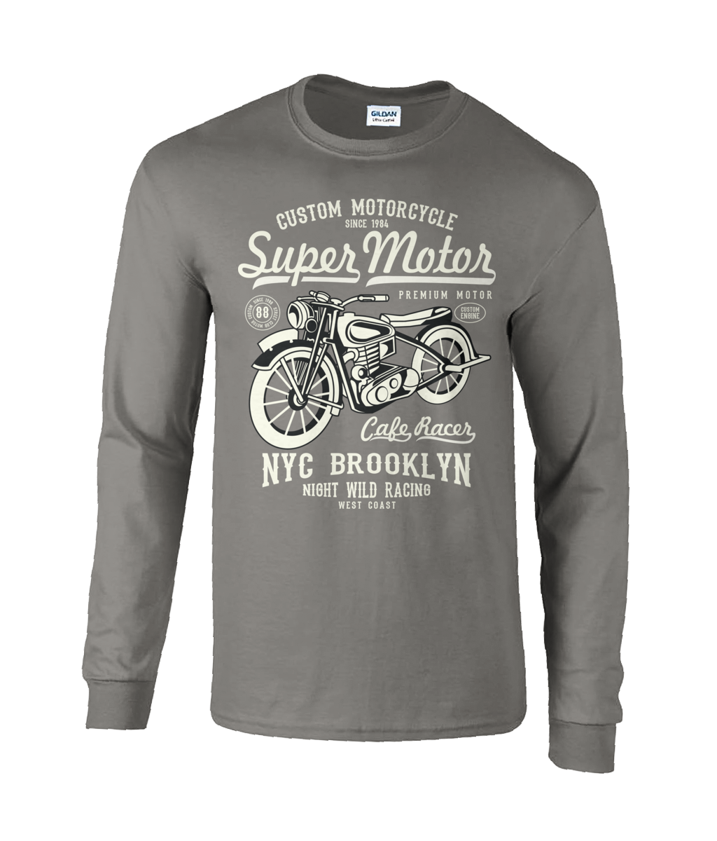 Super Motor - Langärmliges T-Shirt aus Ultra-Baumwolle