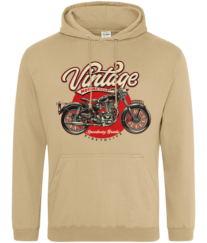 Vintage Motorrad - AWDis College Kapuzenpullover