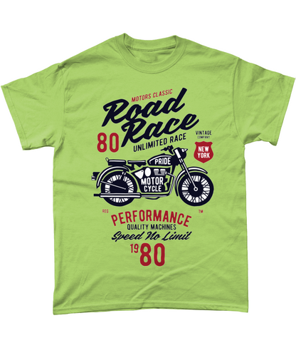 Road Race Motorcycle - Heavy Cotton T-Shirt